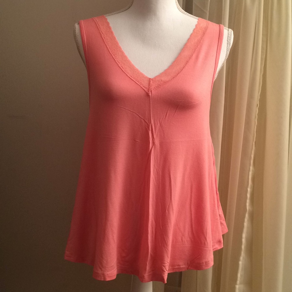 Brand new sleeveless lacy V-neck top